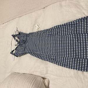 Free People Lucinda Gingham Check Stretch Cotton Dress